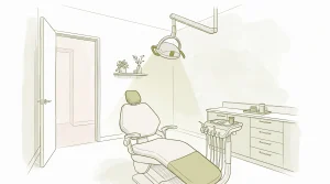 A quiet dental treatment room set up for assessment in Robina.