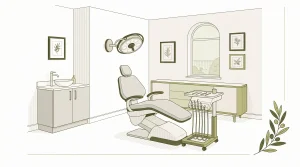 A tidy dental surgery room set up for assessing and restoring damaged teeth.