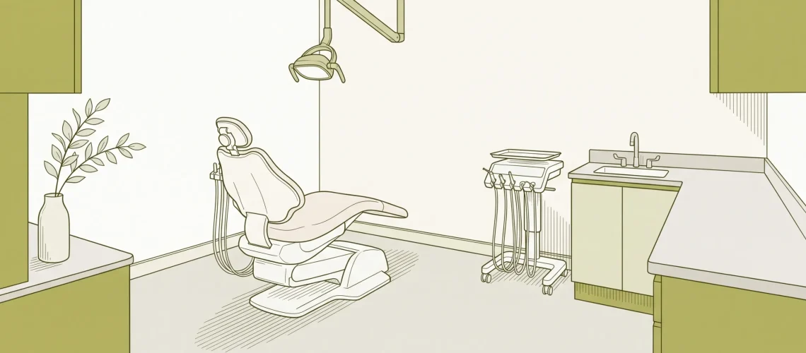 An empty Robina dental surgery stands ready for an assessment of tooth pain or damage.